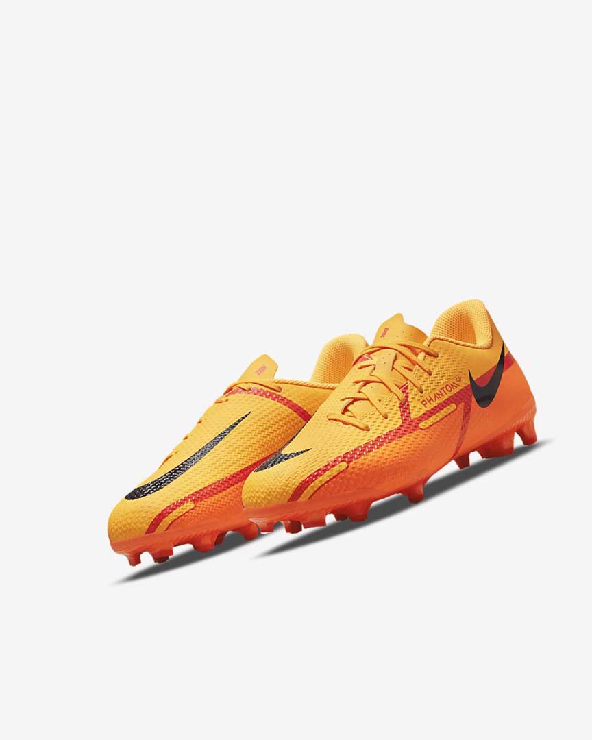 Orange / Orange / Light Red / Black Nike Jr. Phantom GT2 Academy MG Boys' Soccer Cleats | CA_5237
