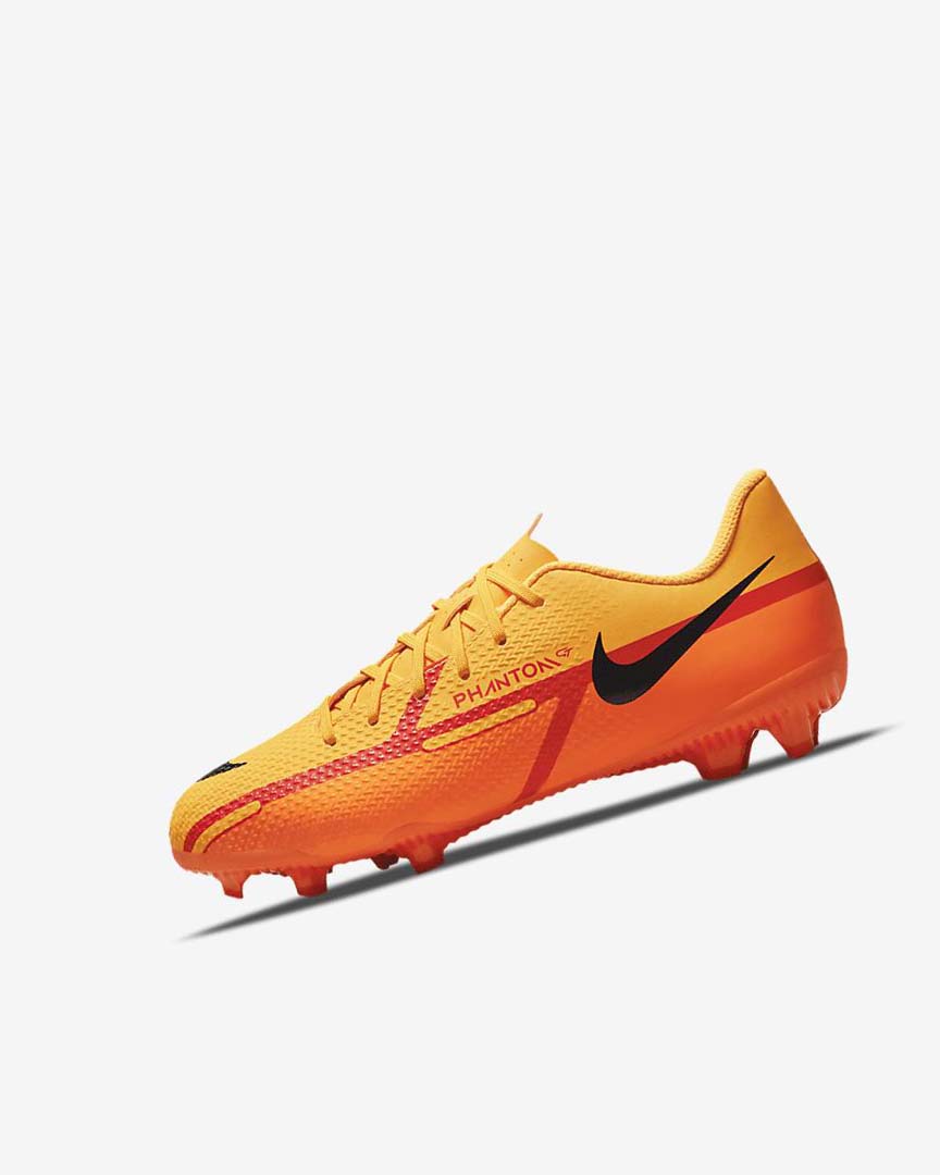 Orange / Orange / Light Red / Black Nike Jr. Phantom GT2 Academy MG Boys\' Soccer Cleats | CA_5237