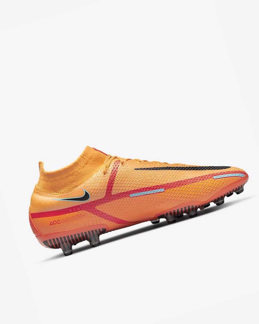 Orange / Orange / Light Red / Black Nike Phantom GT2 Dynamic Fit Elite AG-Pro Men's Soccer Cleats | CA_5554