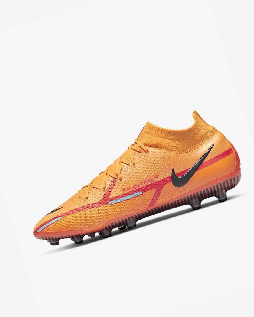 Orange / Orange / Light Red / Black Nike Phantom GT2 Dynamic Fit Elite AG-Pro Men\'s Soccer Cleats | CA_5554