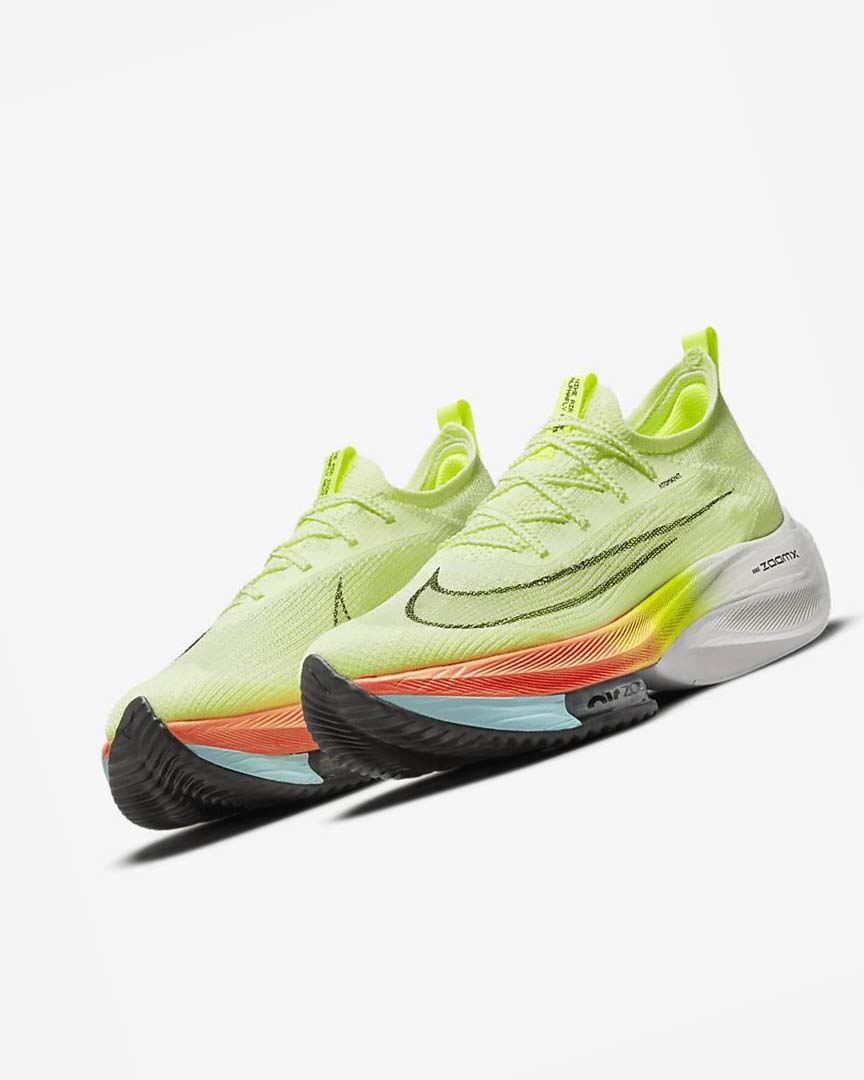 Orange / Turquoise / Black Nike Air Zoom Alphafly NEXT% Flyknit Men's Running Shoes | CA_2729