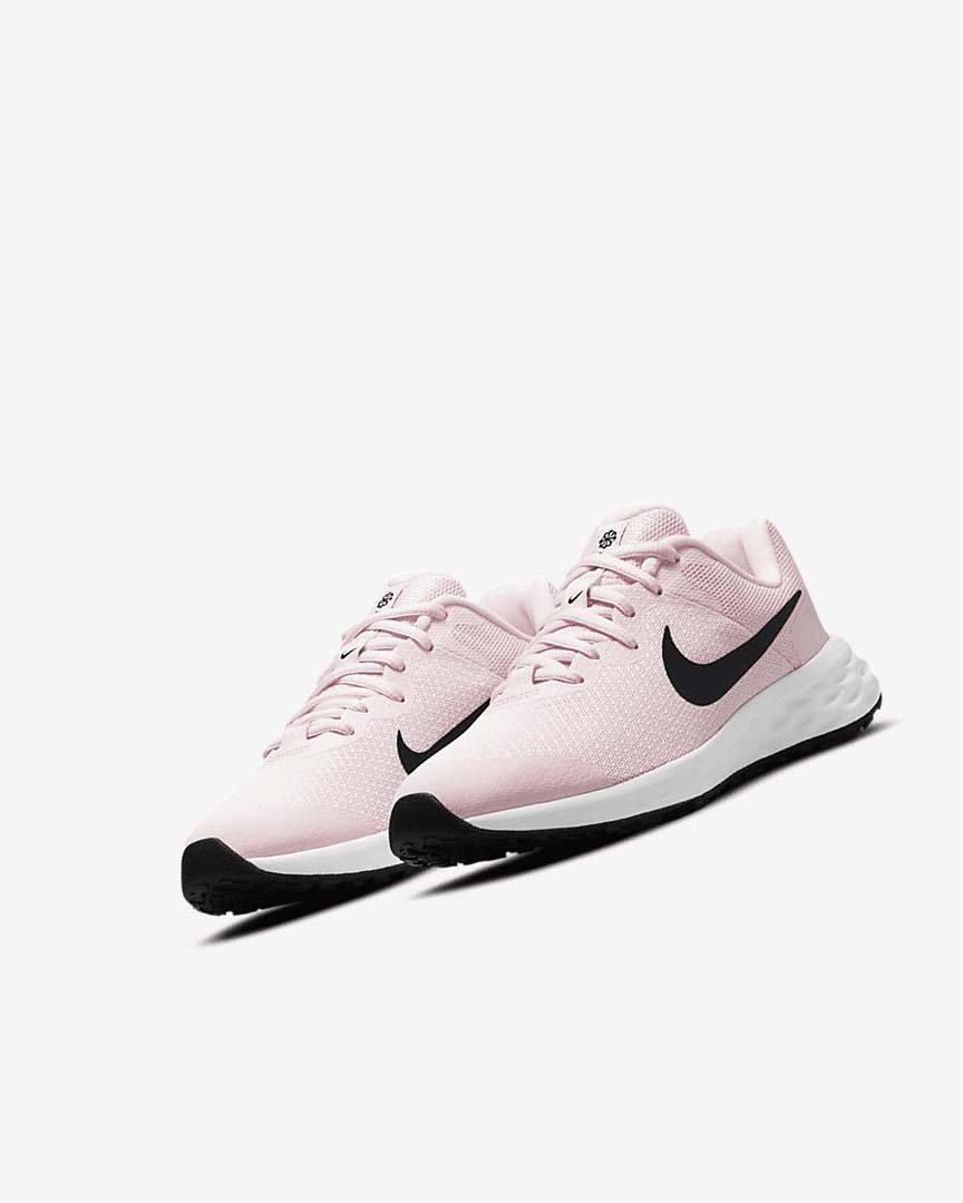 Pink / Black Nike Revolution 6 Boys' Running Shoes | CA_2792