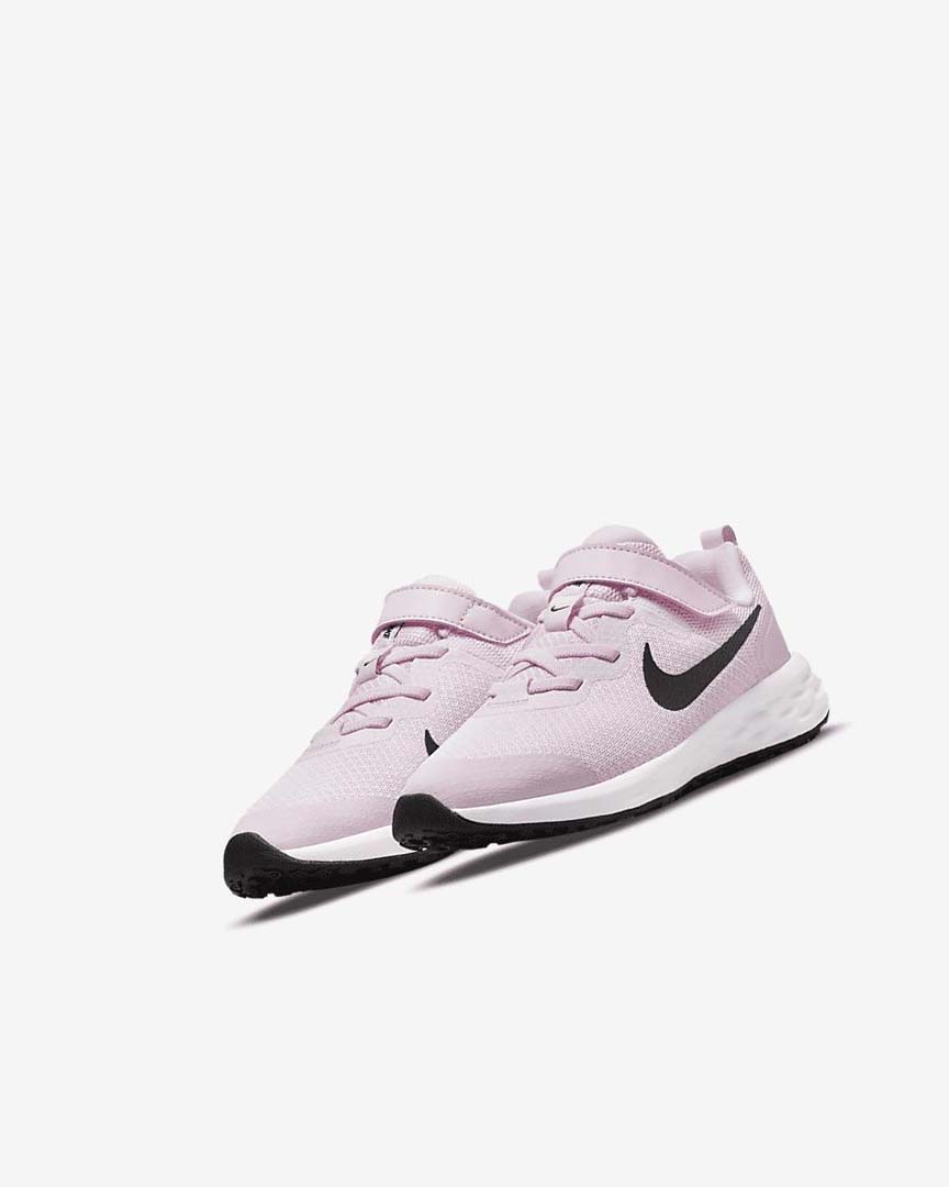 Pink / Black Nike Revolution 6 Boys' Running Shoes | CA_3237