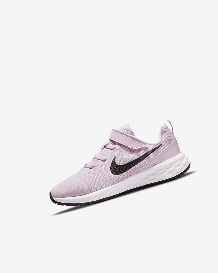 Pink / Black Nike Revolution 6 Boys\' Running Shoes | CA_3237