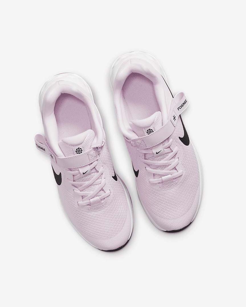 Pink / Black Nike Revolution 6 FlyEase Boys' Running Shoes | CA_2541