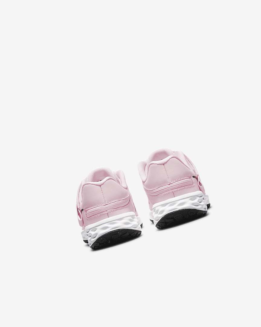 Pink / Black Nike Revolution 6 FlyEase Boys' Shoes | CA_4741
