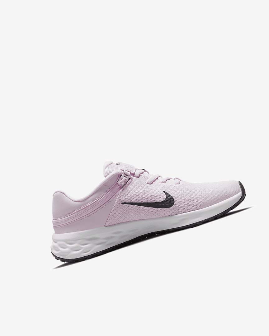 Pink / Black Nike Revolution 6 FlyEase Girls' Running Shoes | CA_2652