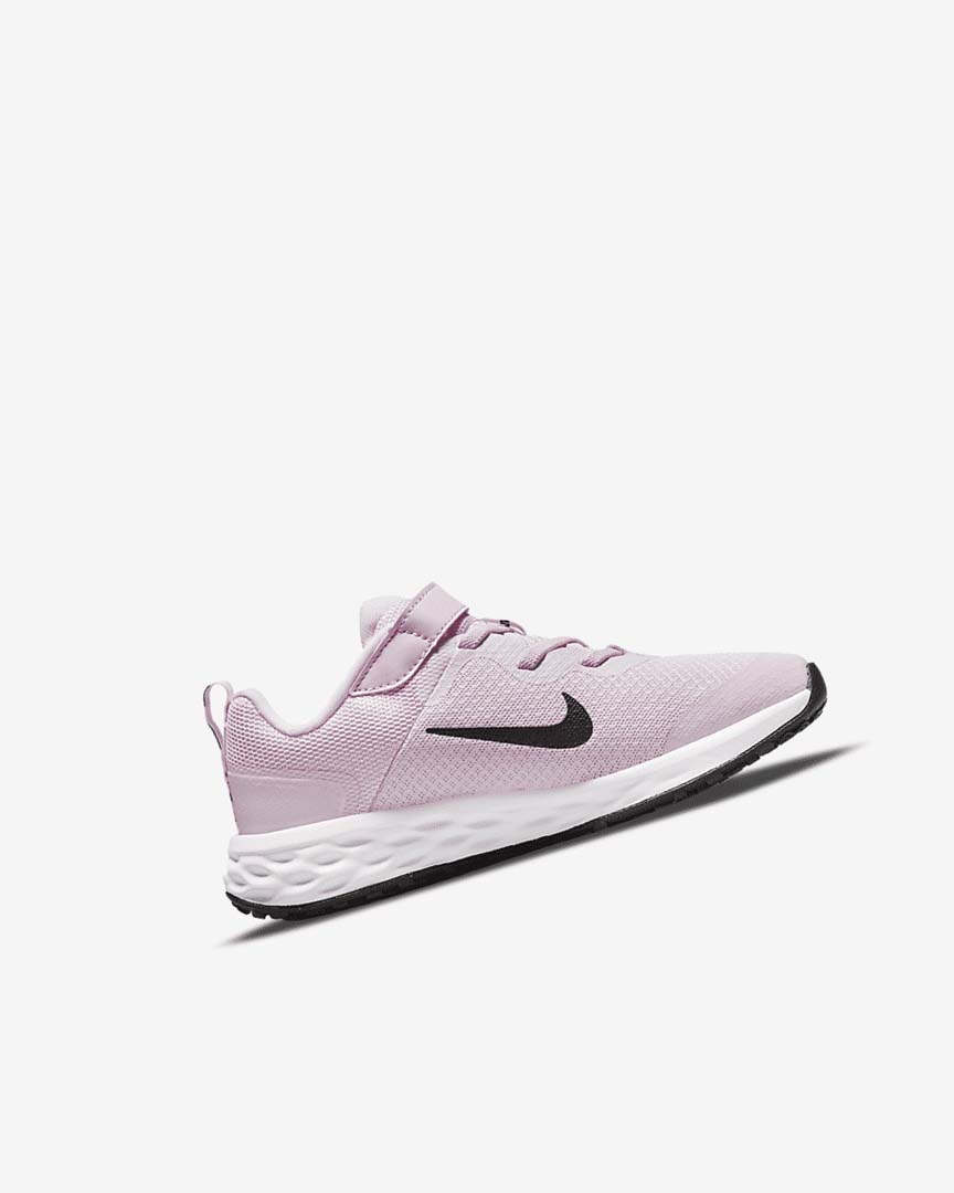 Pink / Black Nike Revolution 6 Girls' Running Shoes | CA_2687