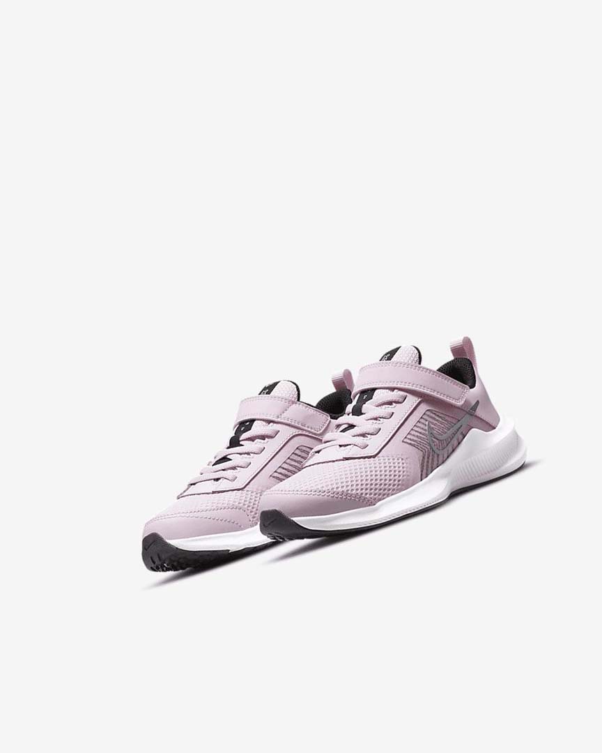 Pink / Black / White / Metal Silver Nike Downshifter 11 Boys' Shoes | CA_3067