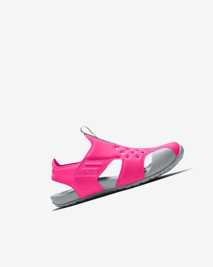 Pink / Grey / Fuchsia Nike Sunray Protect 2 Boys' Sandals | CA_2455