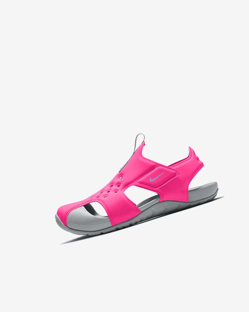 Pink / Grey / Fuchsia Nike Sunray Protect 2 Boys\' Sandals | CA_2455