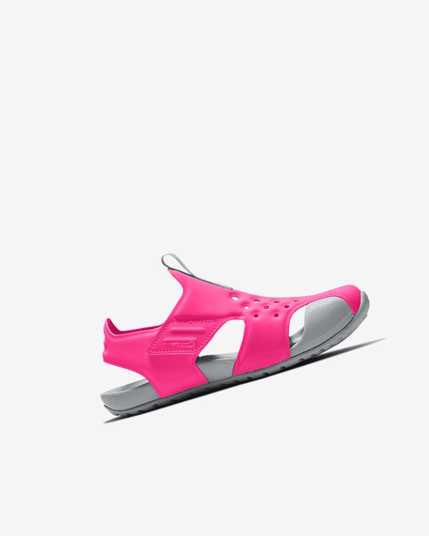 Pink / Grey / Fuchsia Nike Sunray Protect 2 Girls' Sandals | CA_4814
