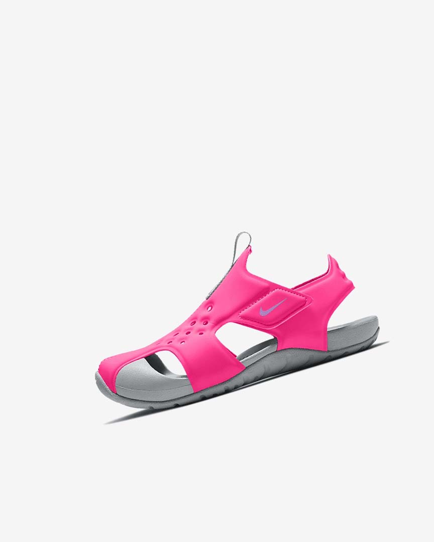 Pink / Grey / Fuchsia Nike Sunray Protect 2 Girls\' Sandals | CA_4814