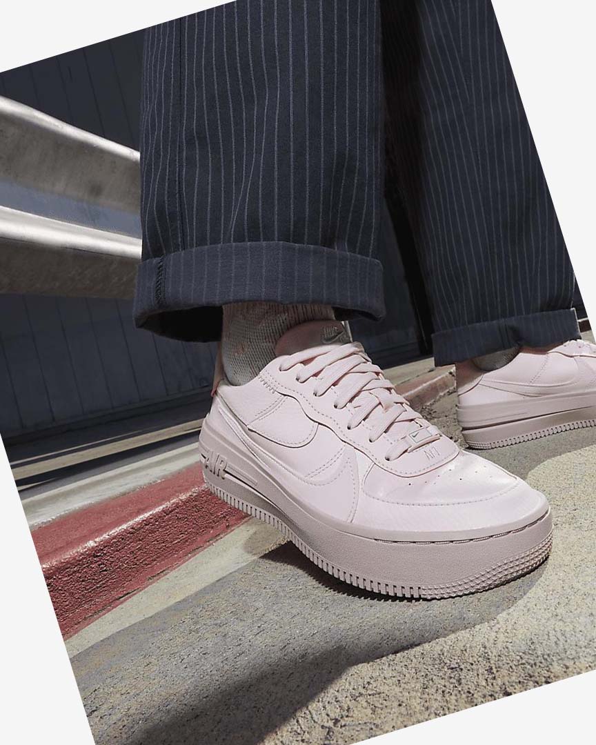 Pink Nike Air Force 1 PLT.AF.ORM Women's Sneakers | CA_5594