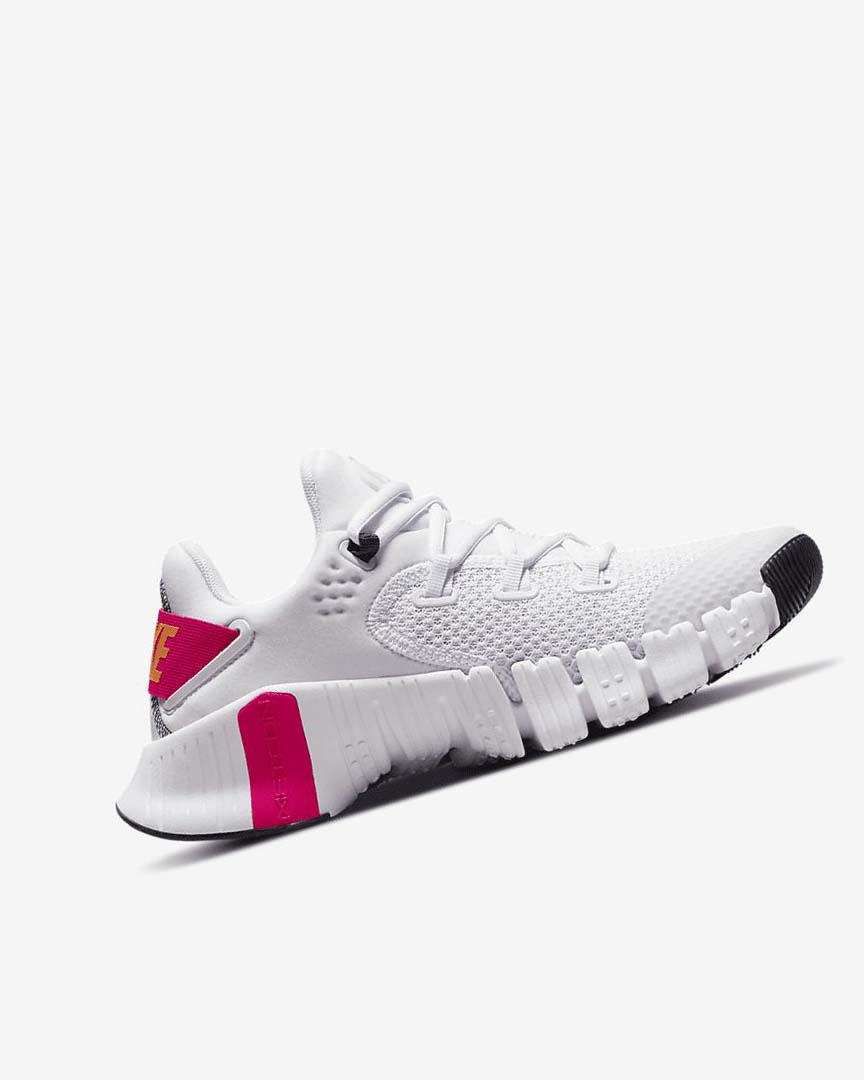 Pink / White / Deep Yellow Nike Free Metcon 4 Women's Training Shoes | CA_5131