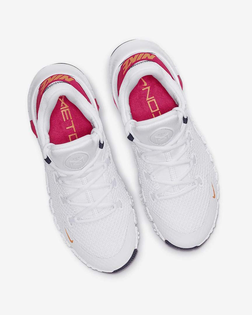 Pink / White / Deep Yellow Nike Free Metcon 4 Women's Training Shoes | CA_5131