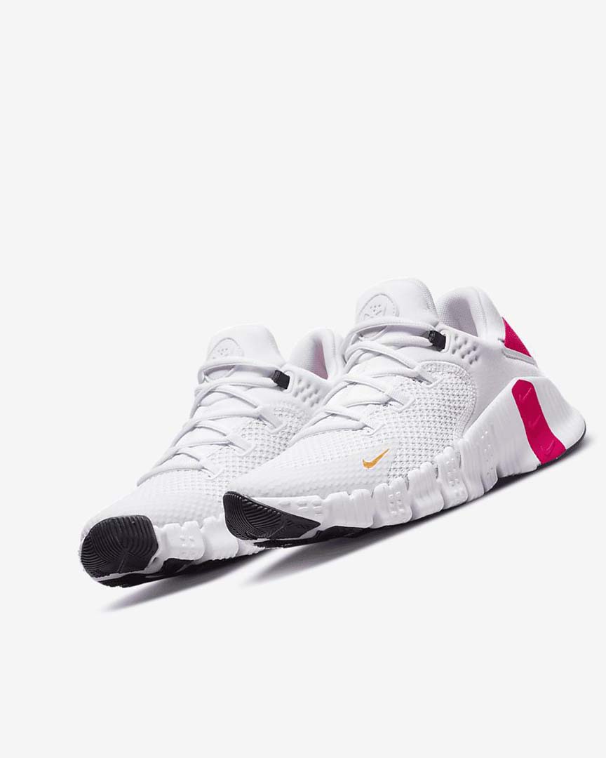 Pink / White / Deep Yellow Nike Free Metcon 4 Women's Training Shoes | CA_5131