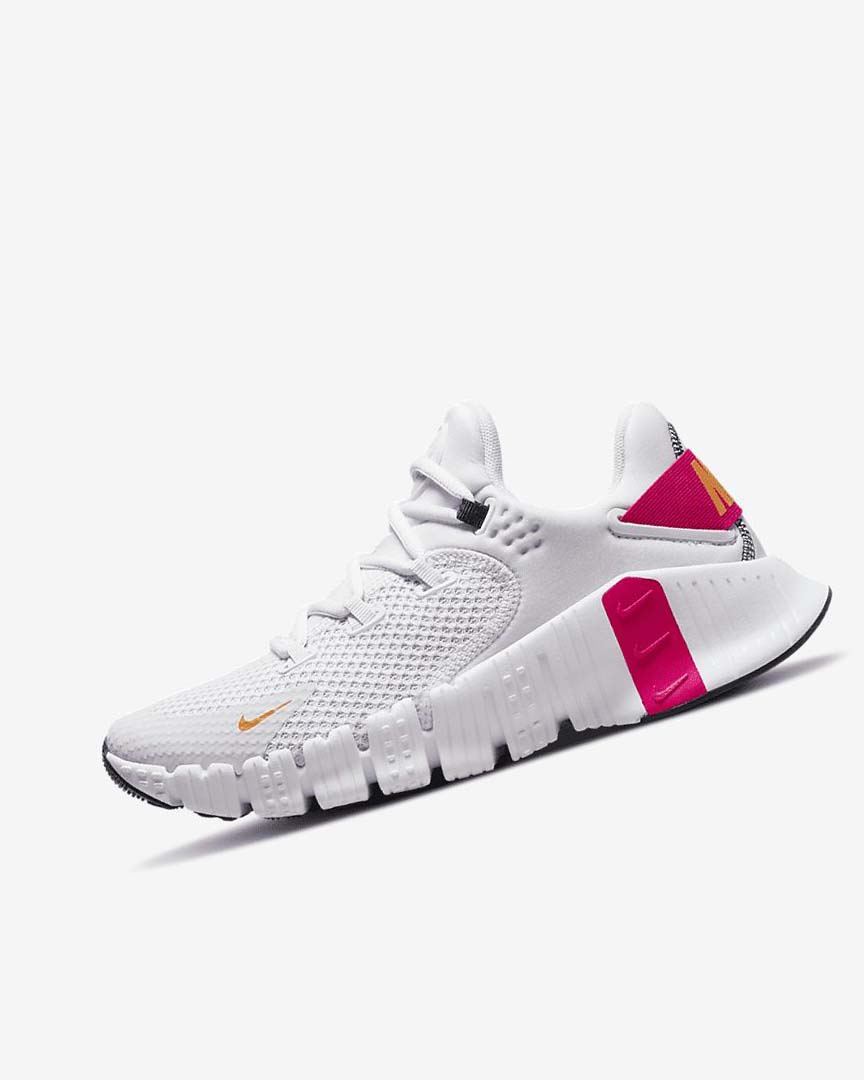 Pink / White / Deep Yellow Nike Free Metcon 4 Women\'s Training Shoes | CA_5131