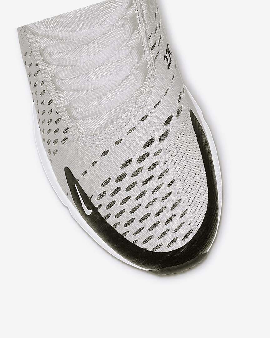 Platinum / Black / Coral / White Nike Air Max 270 Girls' Casual Shoes | CA_5196