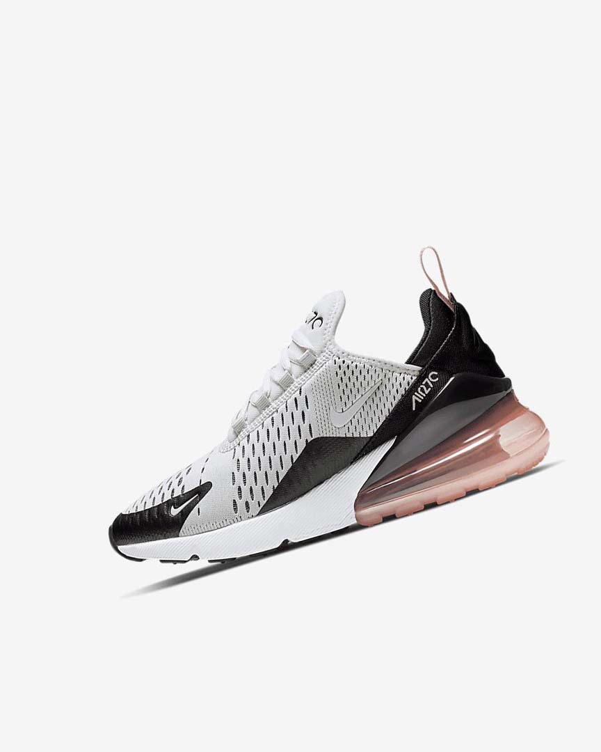 Platinum / Black / Coral / White Nike Air Max 270 Girls\' Casual Shoes | CA_5196