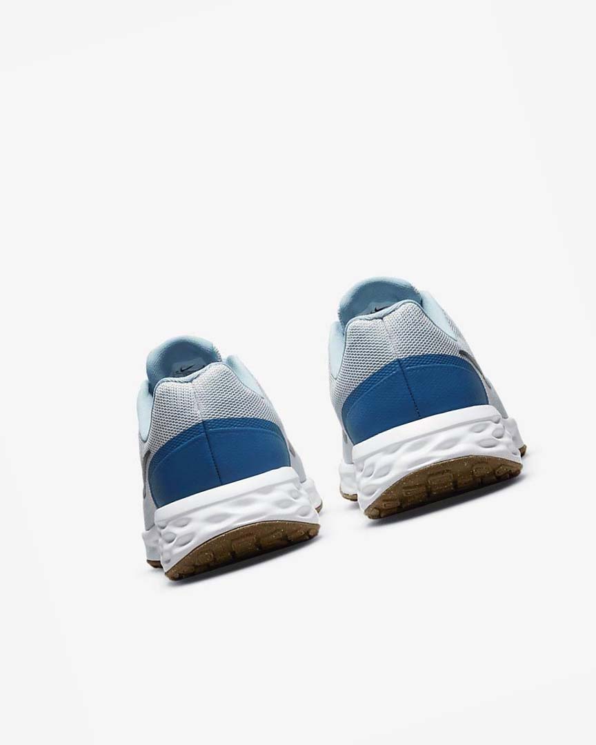 Platinum / Dark Blue / Blue / Blue Nike Revolution 6 Men's Running Shoes | CA_2747
