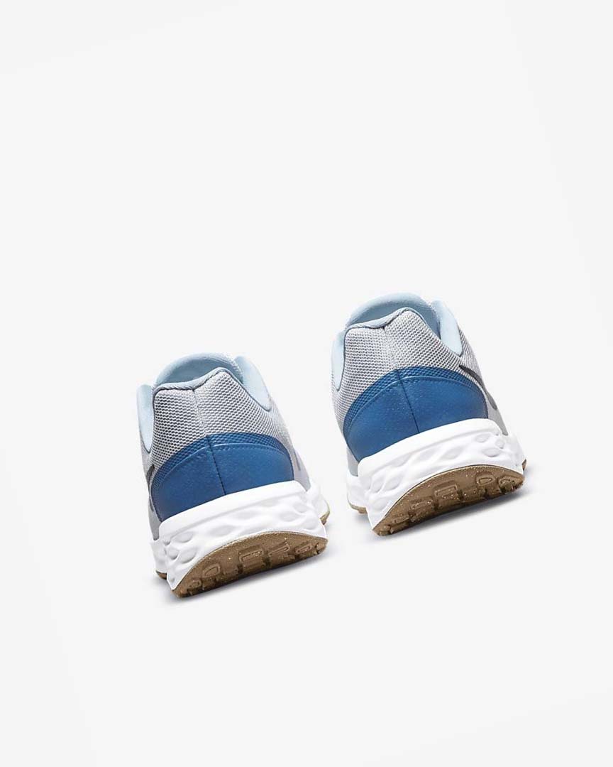 Platinum / Dark Blue / Blue / Blue Nike Revolution 6 Next Nature Men's Running Shoes | CA_4857