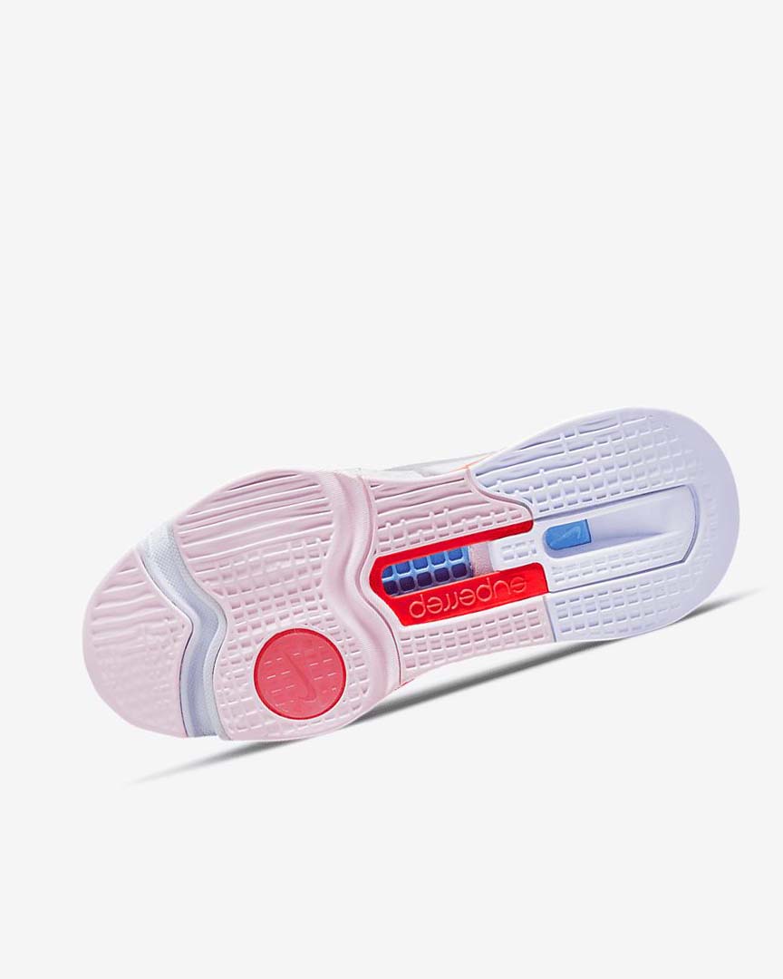 Platinum / Grey / Blue / Metal Silver Nike Air Zoom SuperRep 3 Women's Training Shoes | CA_4598