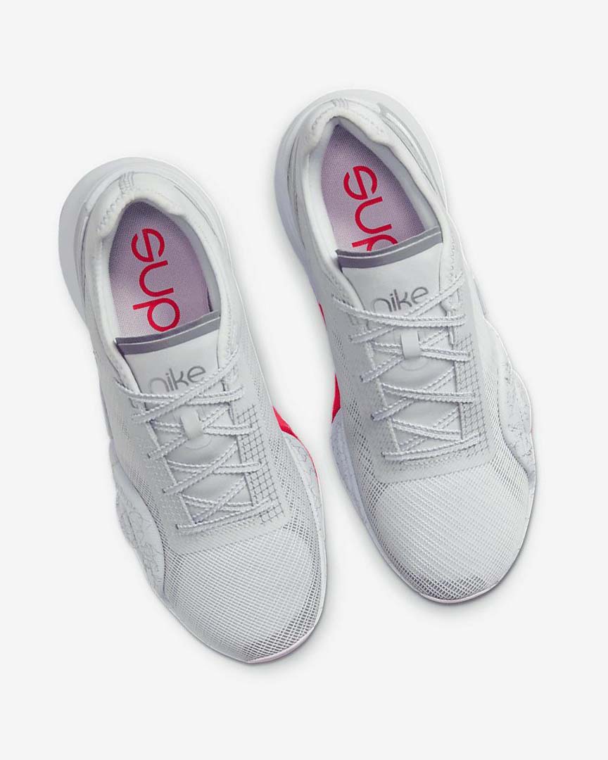 Platinum / Grey / Blue / Metal Silver Nike Air Zoom SuperRep 3 Women's Training Shoes | CA_4598