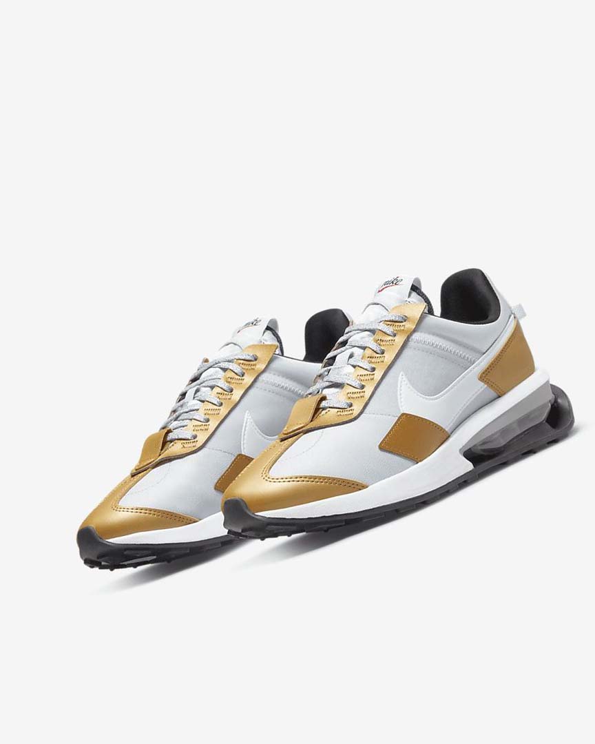 Platinum / Metal Gold / Metal Silver / White Nike Air Max Pre-Day SE Women's Sneakers | CA_2328