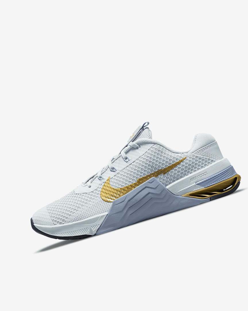 Platinum / Metal Gold Nike Metcon 7 Women\'s Training Shoes | CA_4602