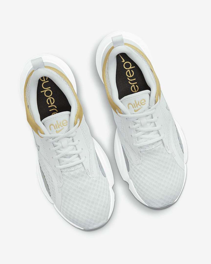 Platinum / Metal Gold / White Nike SuperRep Go 2 Women's Training Shoes | CA_3138