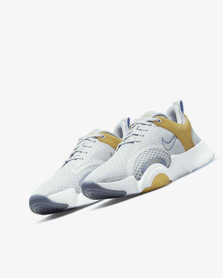 Platinum / Metal Gold / White Nike SuperRep Go 2 Women's Training Shoes | CA_3138