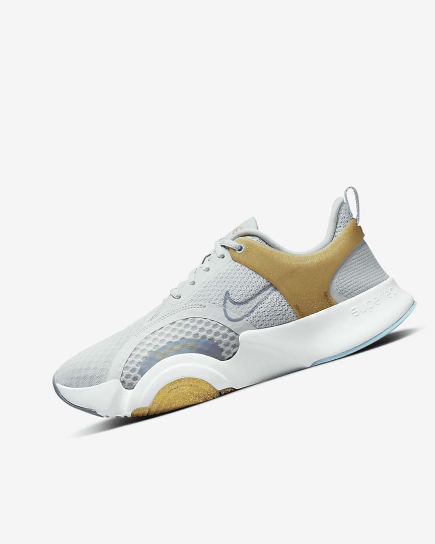 Platinum / Metal Gold / White Nike SuperRep Go 2 Women\'s Training Shoes | CA_3138