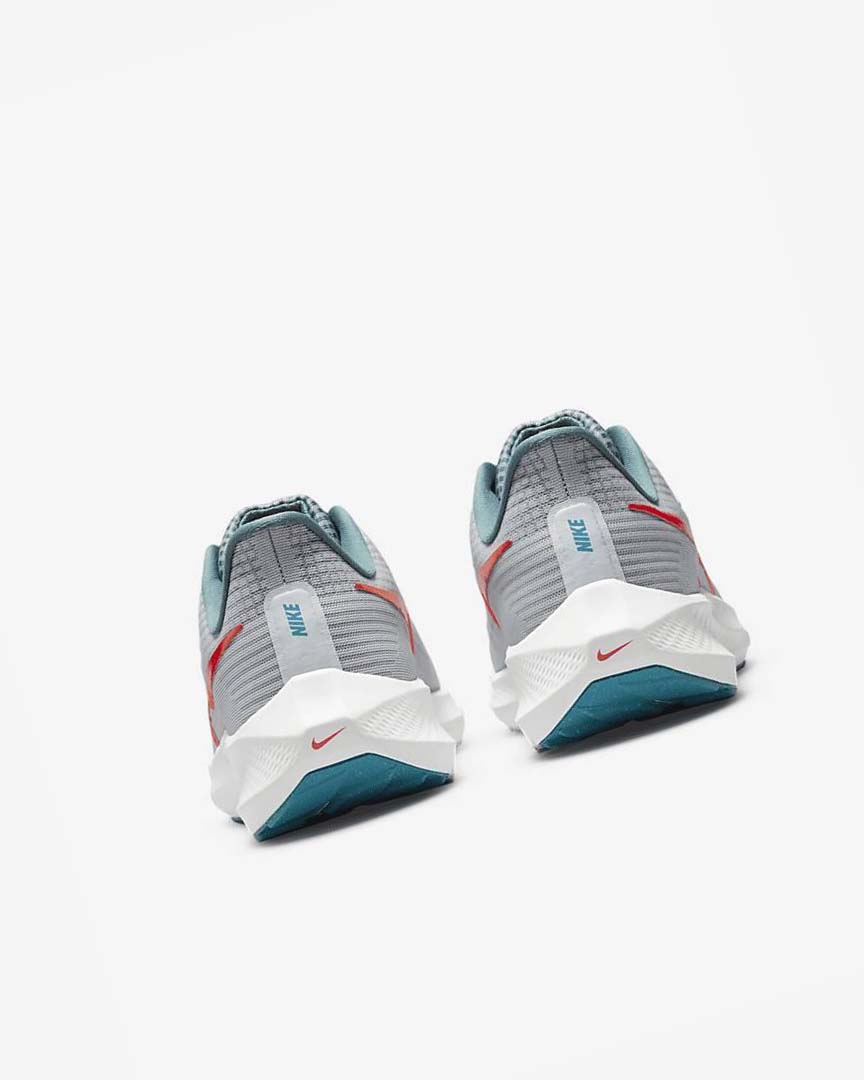 Platinum / Orange Nike Air Zoom Pegasus 39 Men's Running Shoes | CA_2491