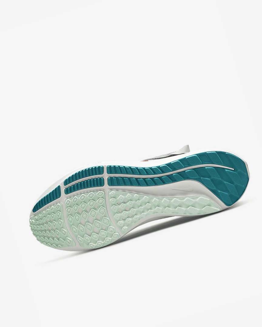 Platinum / Orange Nike Air Zoom Pegasus 39 FlyEase Men's Running Shoes | CA_3056