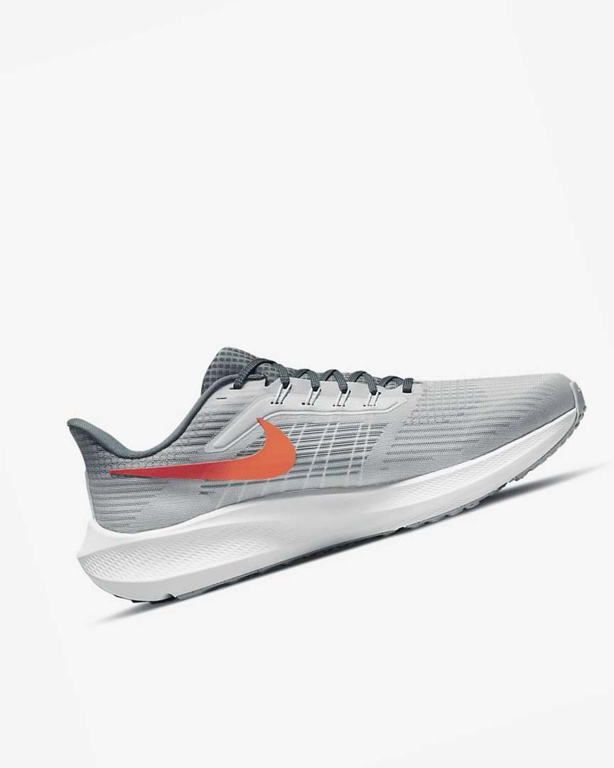 Platinum / Orange Nike Air Zoom Pegasus 39 Men's Running Shoes | CA_3238