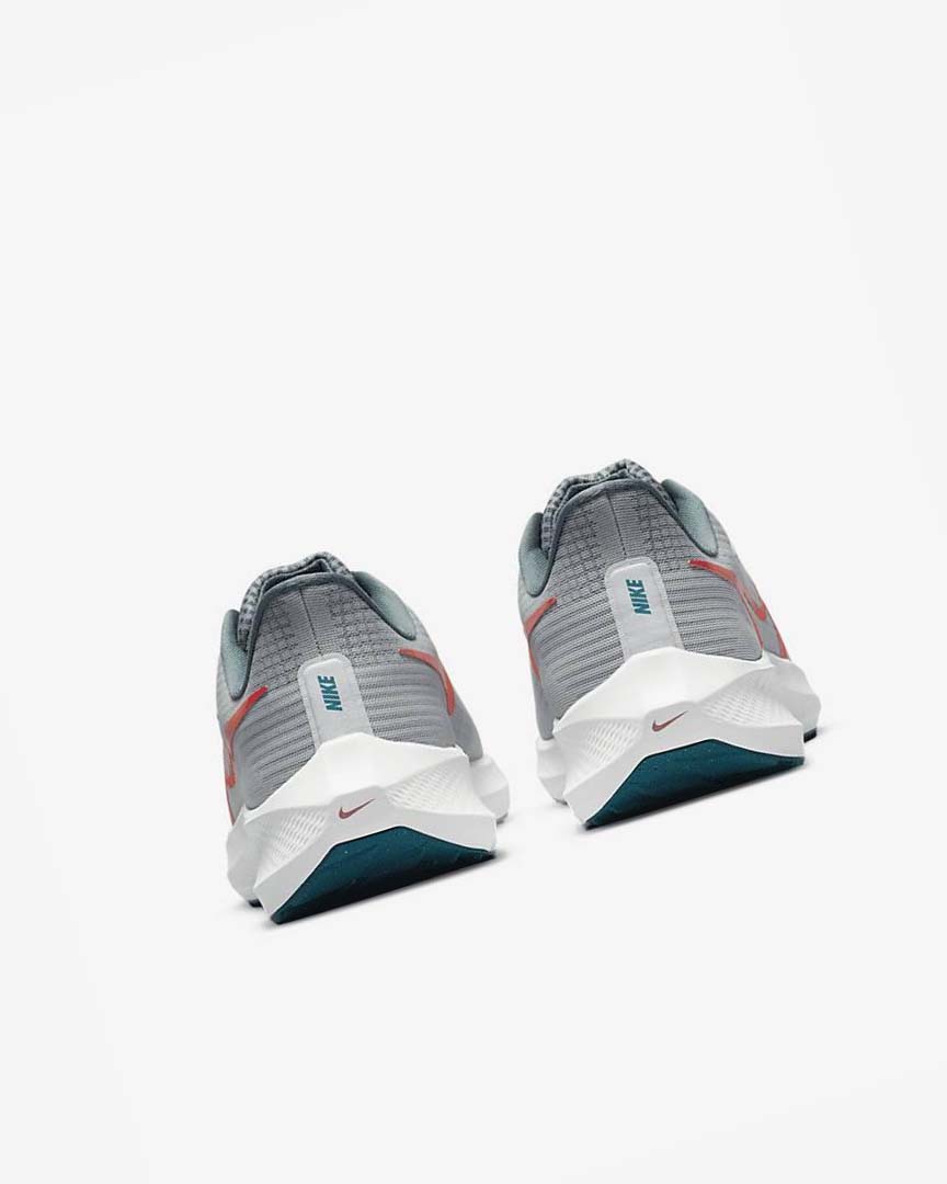 Platinum / Orange Nike Air Zoom Pegasus 39 Men's Running Shoes | CA_3238
