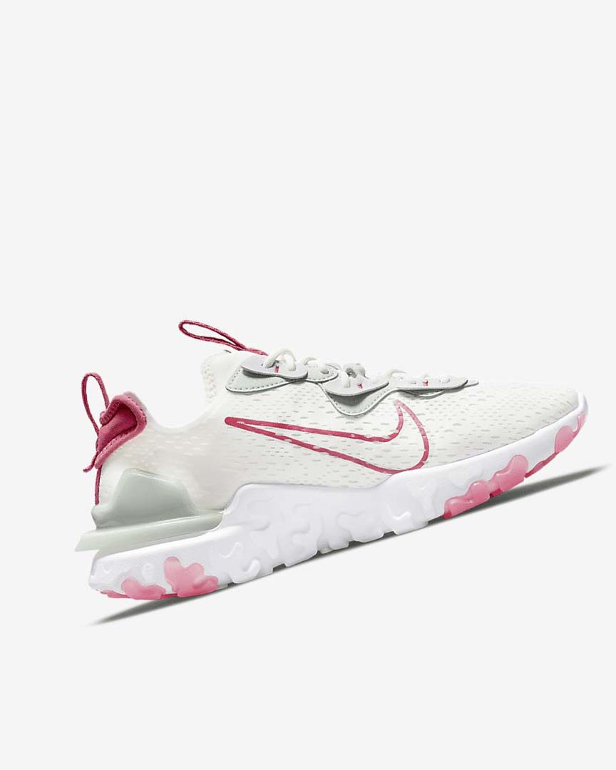 Platinum / Pink Nike React Vision Women's Running Shoes | CA_2807