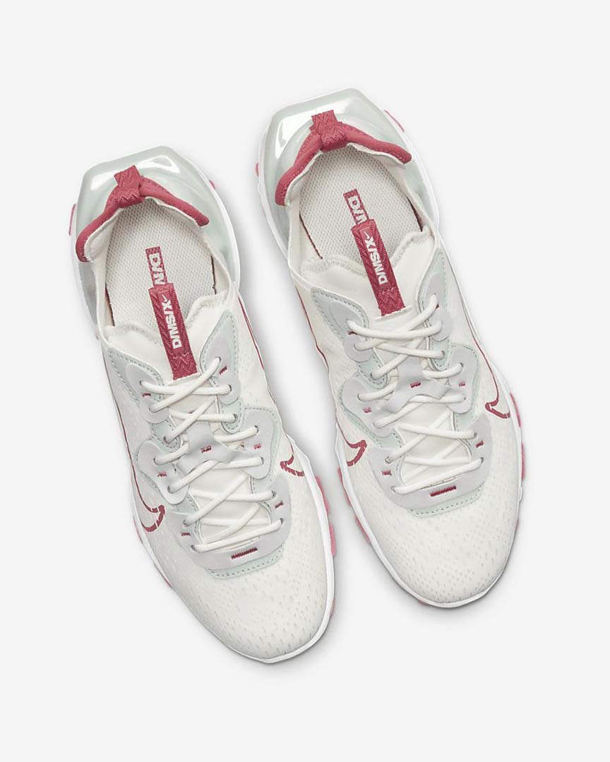 Platinum / Pink Nike React Vision Women's Running Shoes | CA_2807