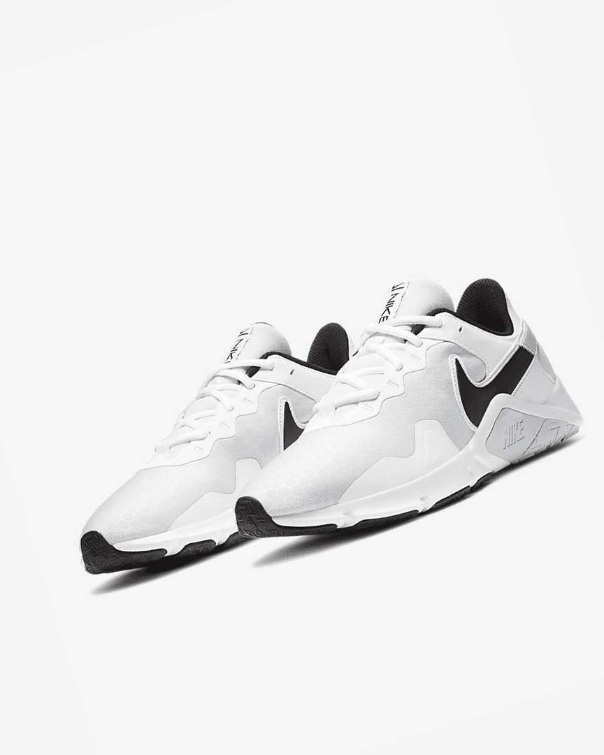 Platinum / White / Black Nike Legend Essential 2 Men's Training Shoes | CA_5150