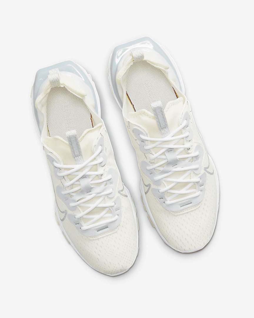 Platinum / White / Metal Silver Nike React Vision JDS Women's Running Shoes | CA_2810