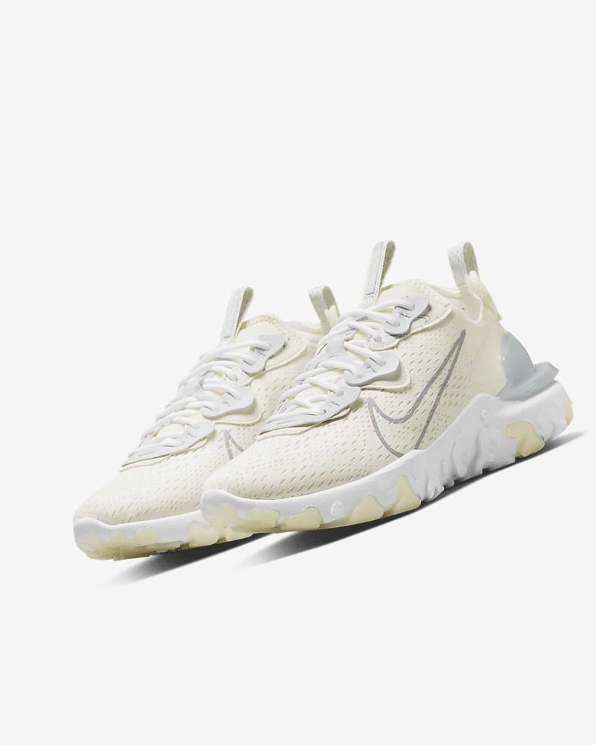 Platinum / White / Metal Silver Nike React Vision JDS Women's Running Shoes | CA_2810