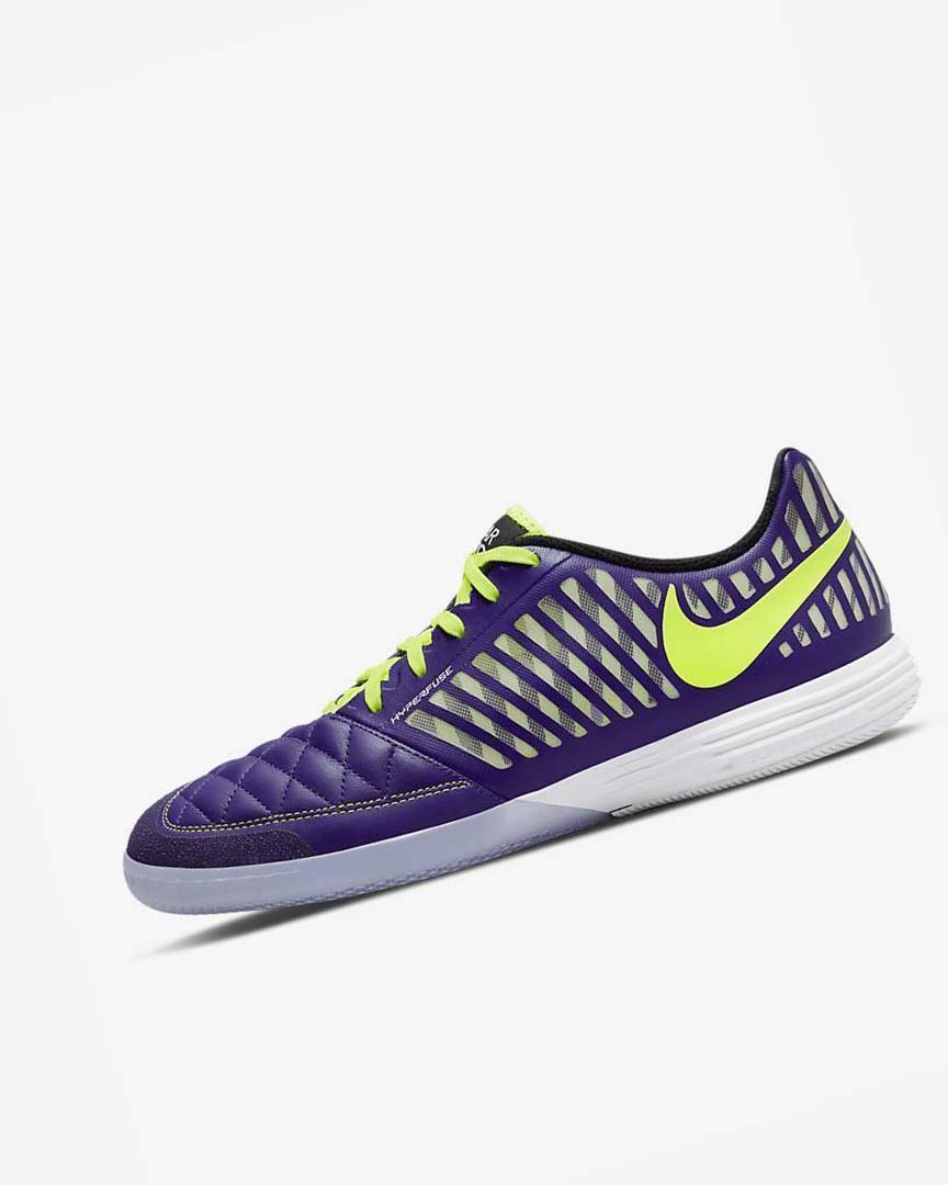 Purple / Black / White Nike Lunar Gato II IC Men\'s Soccer Shoes | CA_2998