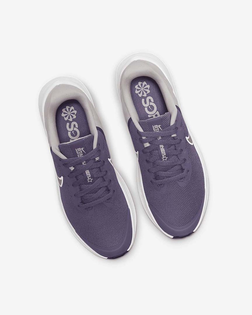 Purple / Grey / Metal Red Brown Nike Star Runner 3 Girls' Running Shoes | CA_5238