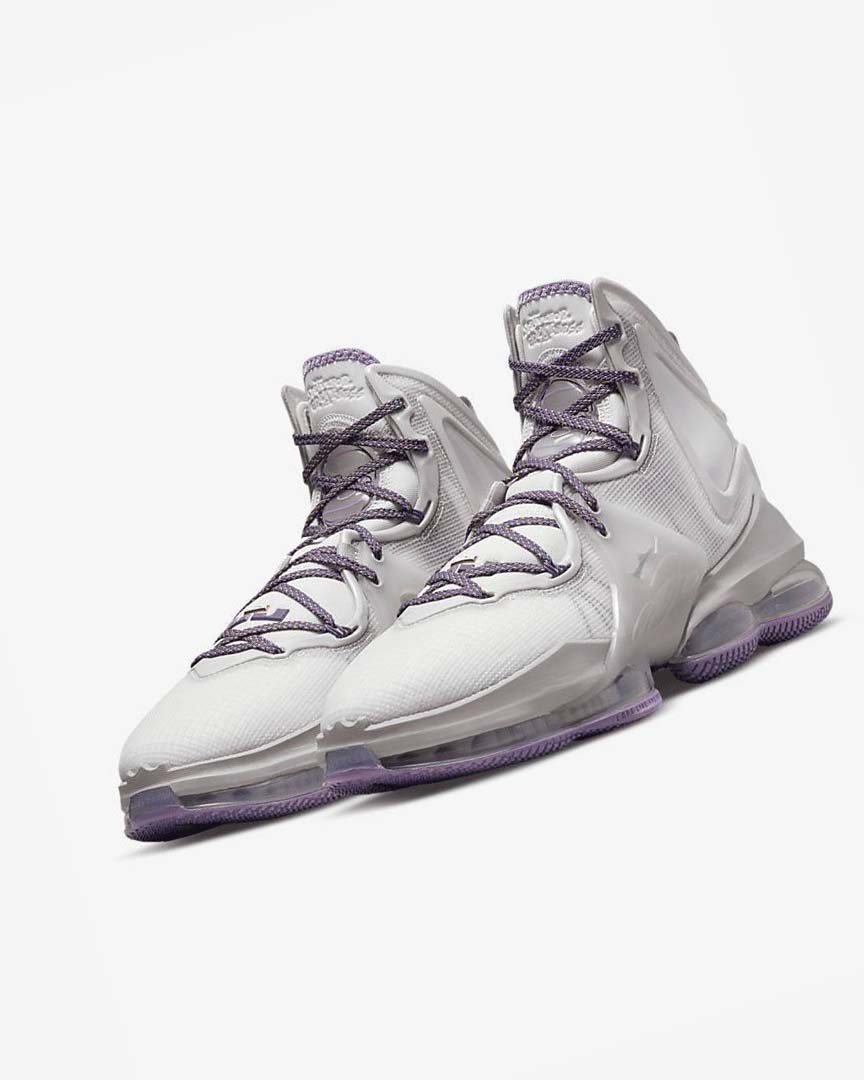Purple Nike LeBron 19 Men's Basketball Shoes | CA_4505