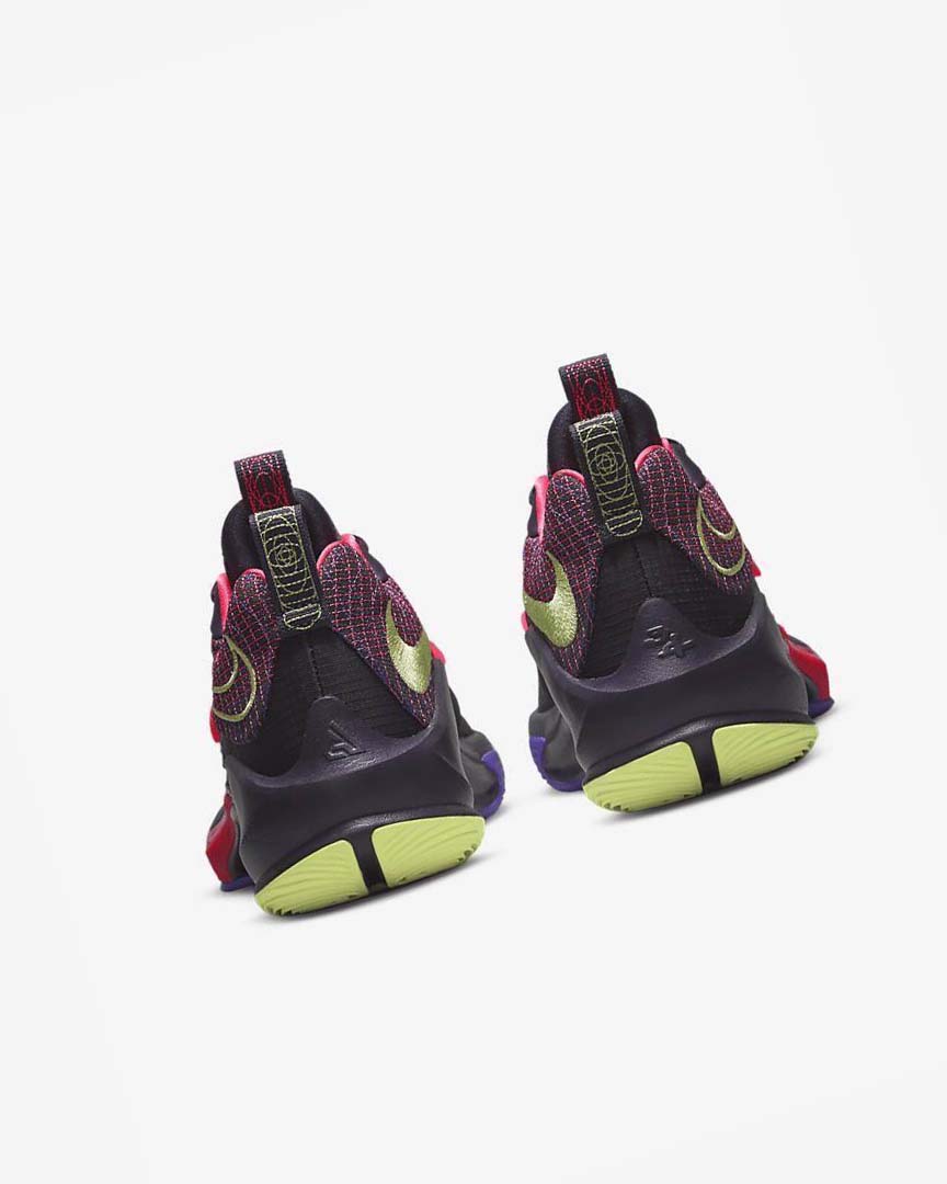 Purple / Pink / Light Lemon Nike Zoom Freak 3 Men's Basketball Shoes | CA_3098
