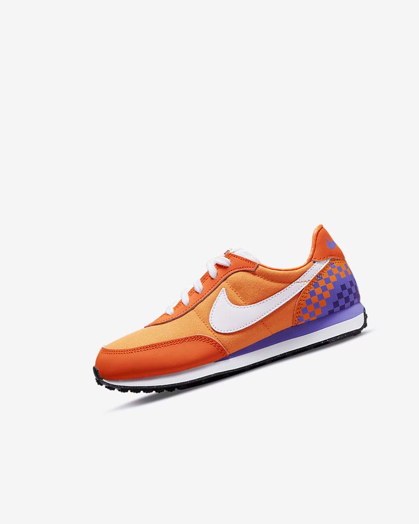 Purple / Purple / White Nike Waffle Trainer 2 SE Girls\' Casual Shoes | CA_4979