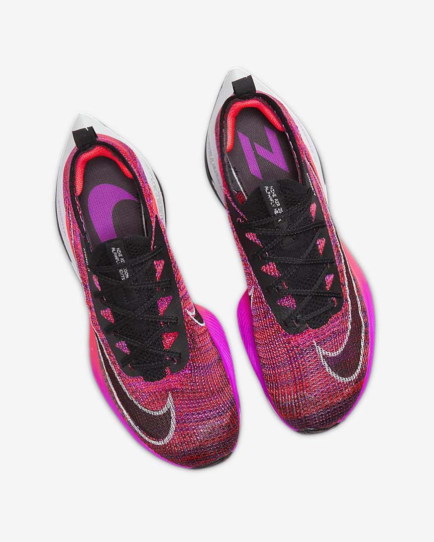 Purple / Red / Black / Black Nike Air Zoom Alphafly NEXT% Flyknit Women's Running Shoes | CA_4534