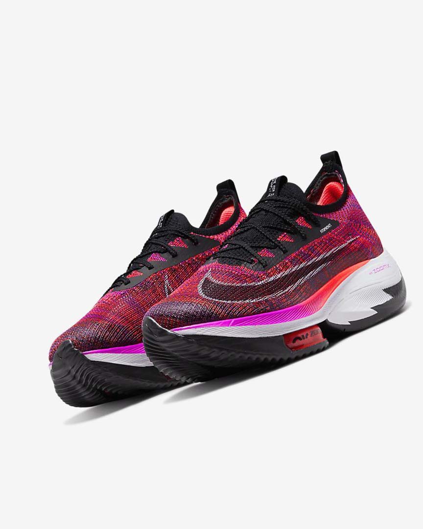 Purple / Red / Black / Black Nike Air Zoom Alphafly NEXT% Flyknit Women's Running Shoes | CA_4534