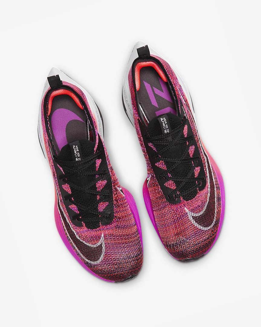 Purple / Red / Black / Black Nike Air Zoom Alphafly NEXT% Flyknit Men's Running Shoes | CA_4618